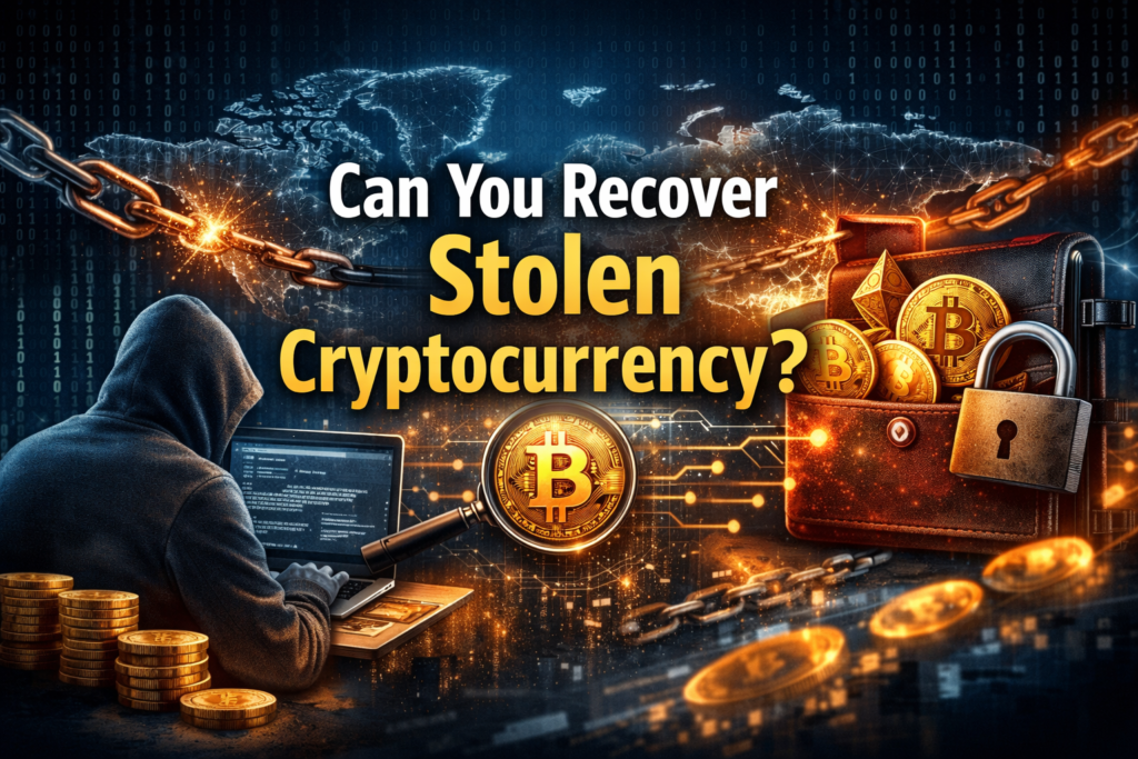 Can you recover stolen cryptocurrency - blockchain tracing diagram