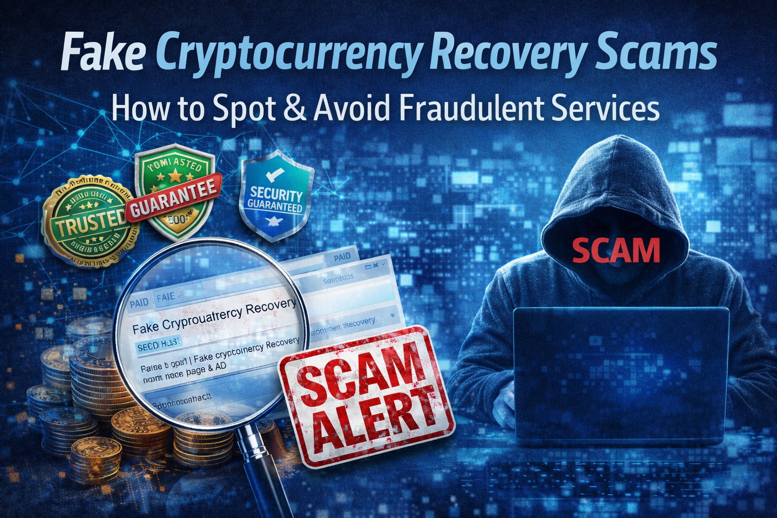 Fake Cryptocurrency Recovery Scams Exposed: A Dangerous Secondary Fraud Model 4 forensic analysis diagram explaining fake cryptocurrency recovery scams structure