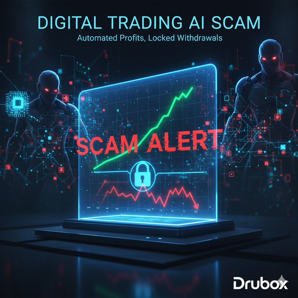 Digital Trading AI Scam: Exposed Predictive Bot Fraud 2 Forensic blockchain tracing diagram exposing the algorithmic trading extortion mechanics of a digital trading ai scam