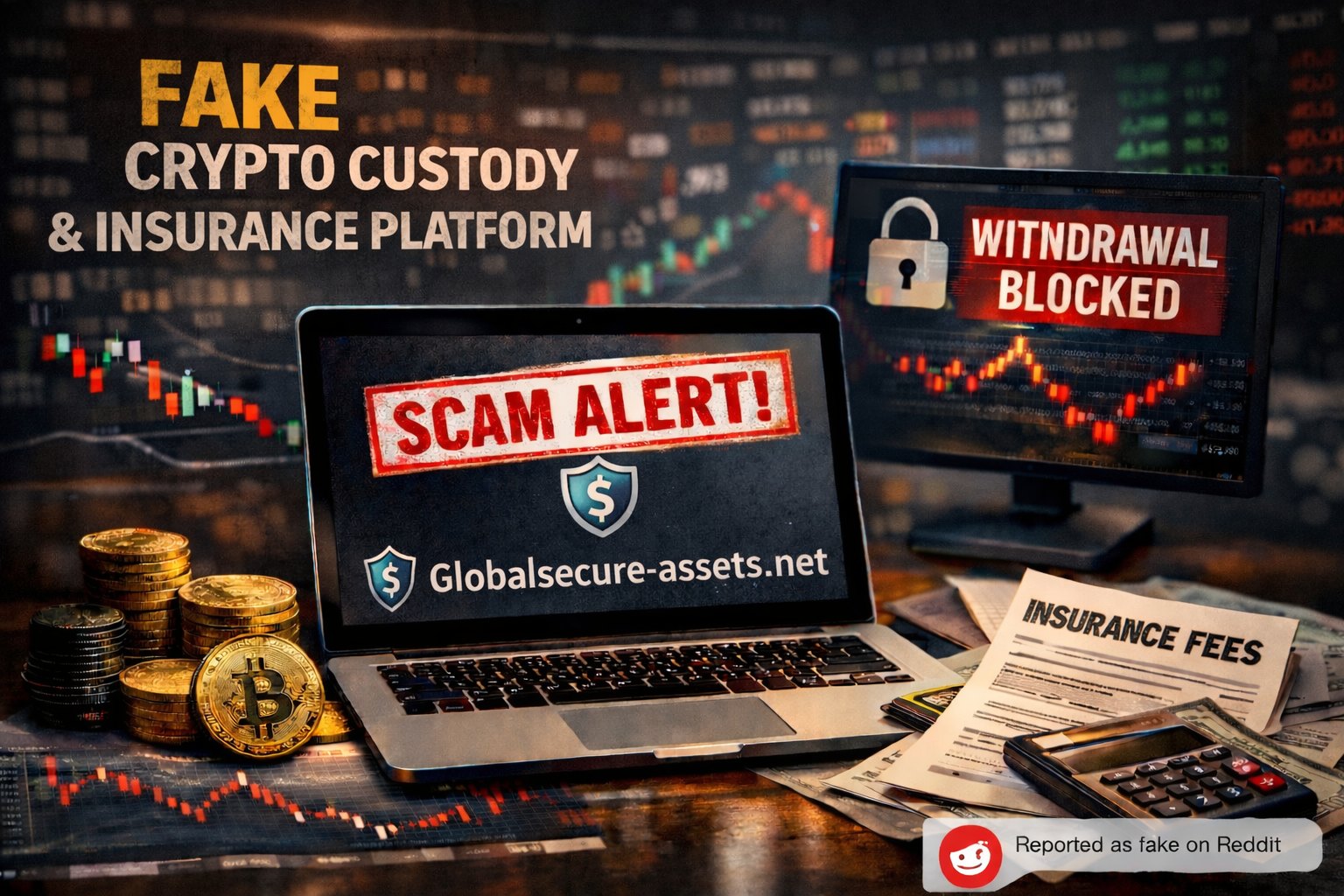 Globalsecure-assets.net scam: Critical Asset Management Threat 2 Forensic blockchain tracing diagram exposing the 15% release tax mechanism of the globalsecure-assets.net scam