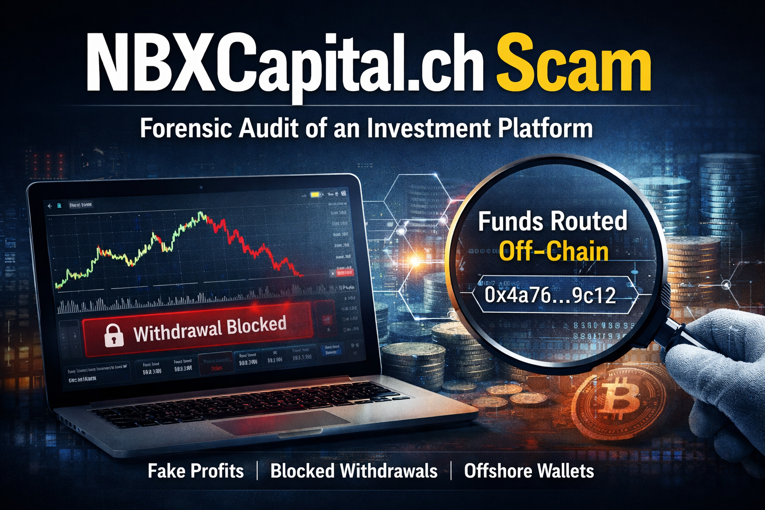 Nbxcapital.ch Scam: Busted Swiss Wealth Fraud 6 Read our forensic report on the nbxcapital.ch scam. Discover how fake Swiss offshore banks use fabricated portfolios and repatriation taxes to extract funds.
