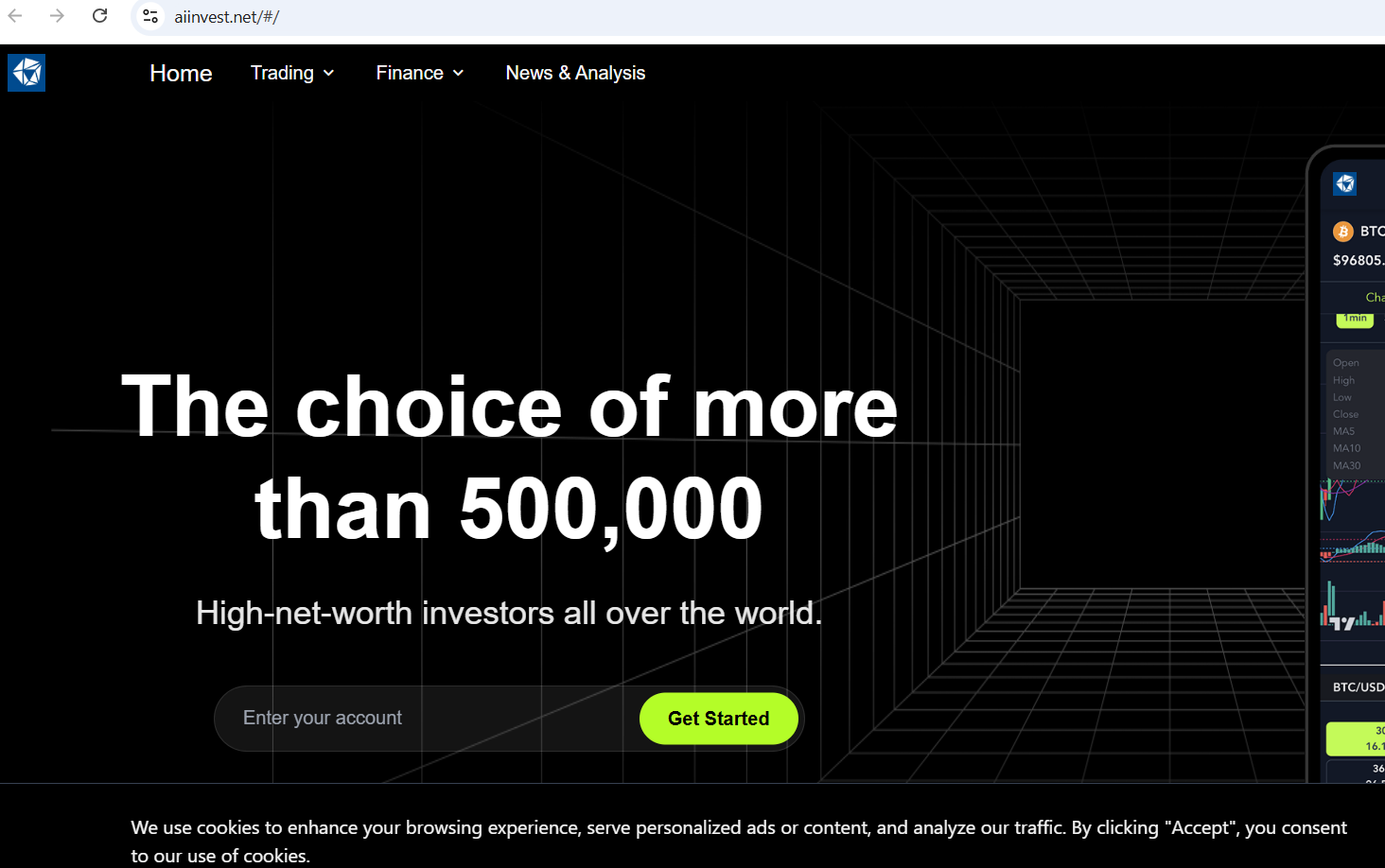 Forensic blockchain tracing diagram exposing the algorithmic trading illusion and withdrawal restriction logic of an aiinvest.net scam