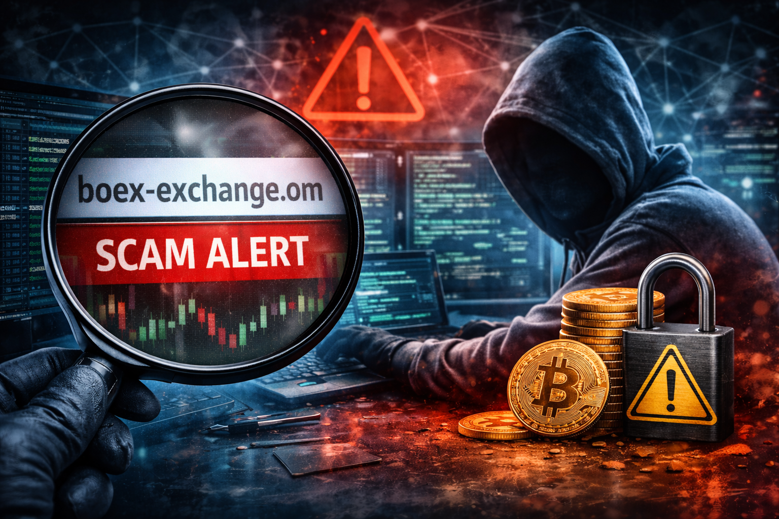 Forensic blockchain tracing diagram exposing the exchange extortion mechanics and fake liquidity pools of a boex-exchange.com scam