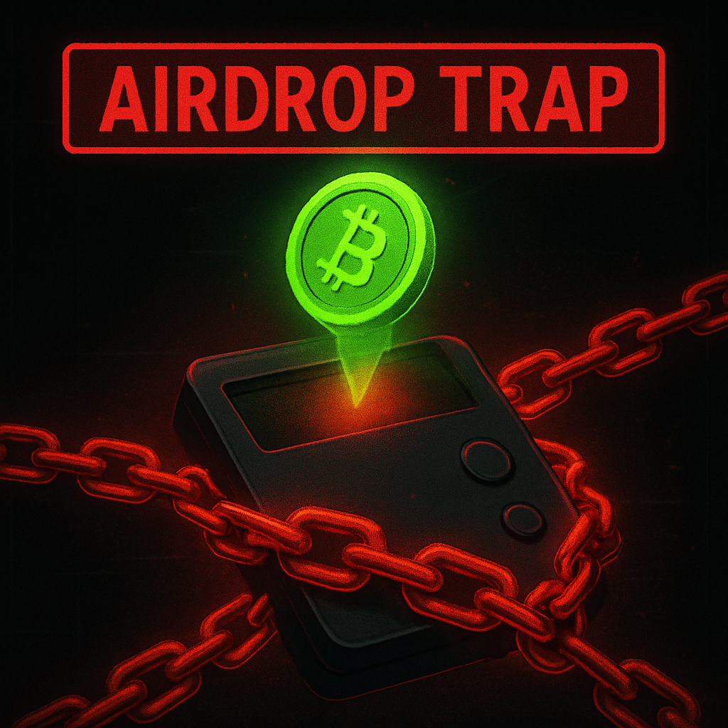 Forensic diagram outlining the wallet draining mechanics and malicious smart contract deployment utilized in the Poisoned Airdrop scam.