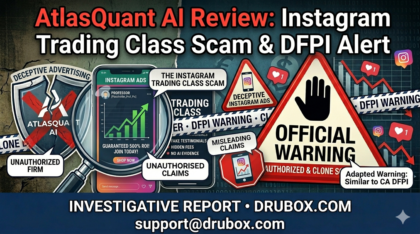 A forensic investigation of the AtlasQuant AI Trading System, highlighting its deceptive recruitment tactics on Instagram and use of unverified trading apps.