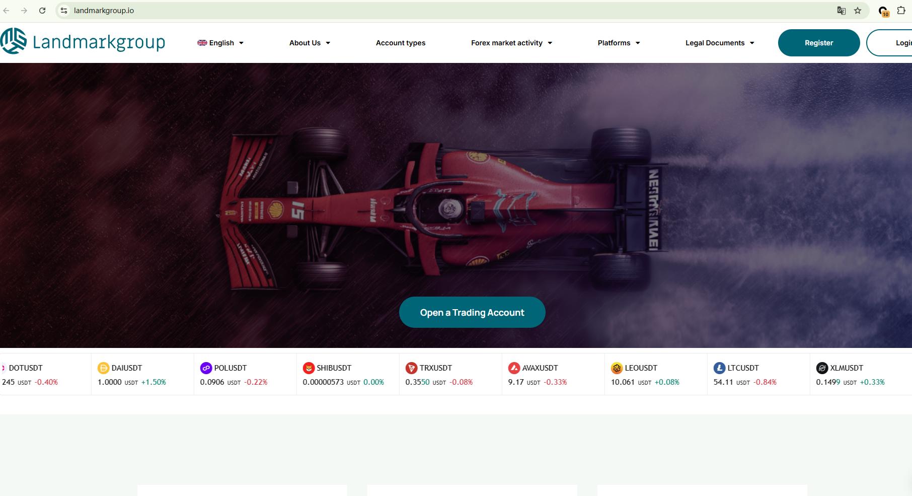 A forensic investigation into the Landmarkgroup identity clone scam, highlighting the official BaFin warning alert and their simulated trading terminal loop.