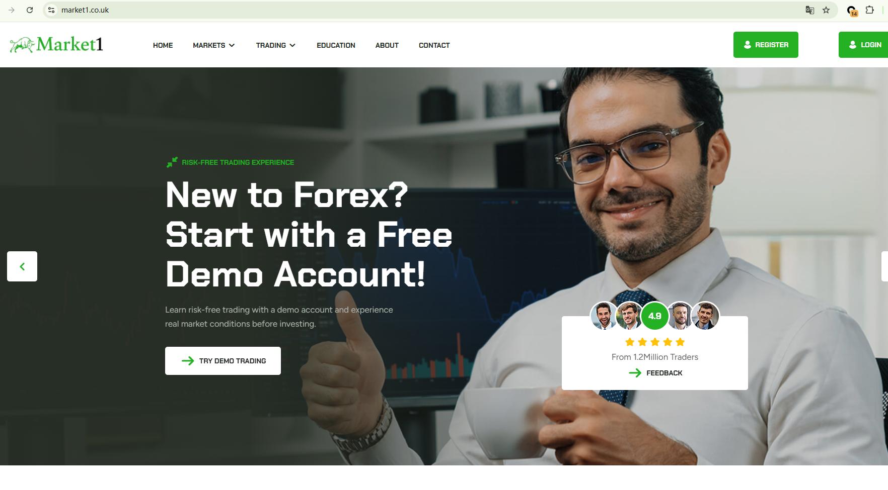 A digital forensic investigation into the Market1 scam, highlighting the deceptive .co.uk domain trap and the official UK FCA enforcement warning.