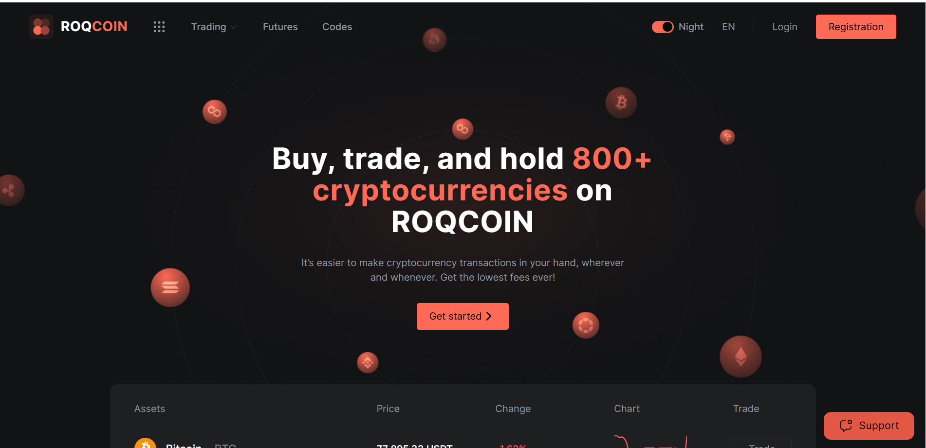 A forensic investigation into the ROQ Coin scam token, showing how its simulated trading interface locks user staking withdrawals.