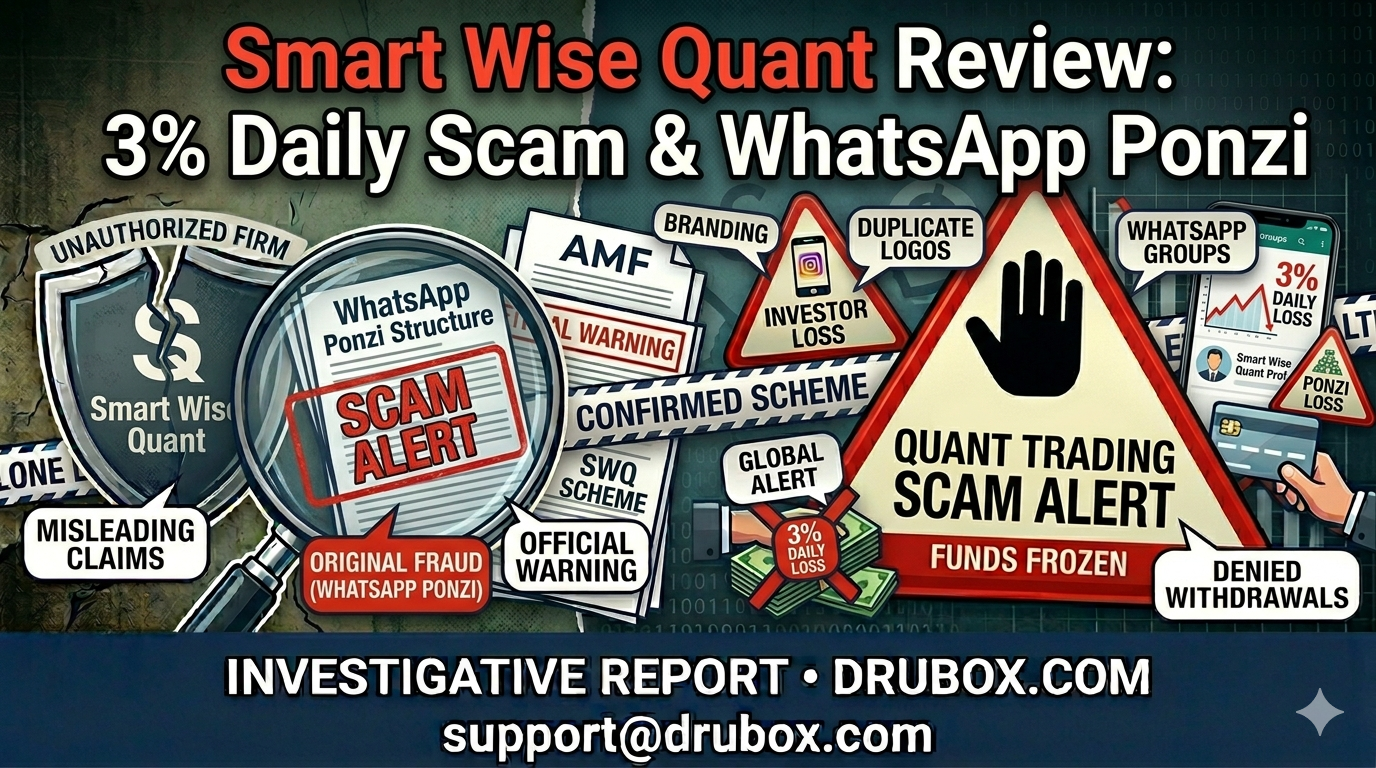A forensic investigation into Smart Wise Quant, highlighting its fraudulent Ponzi structure and deceptive WhatsApp recruitment tactics.