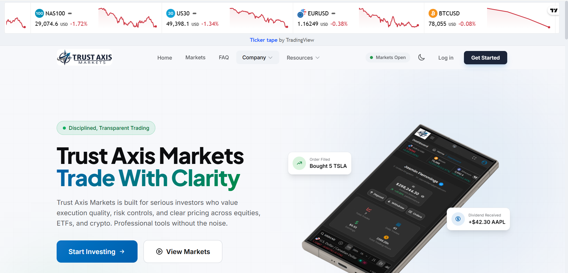 A forensic investigation into the Trust Axis Markets scam broker, revealing how its simulated trading system locks user accounts.